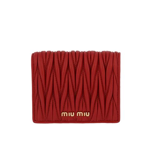 miu miu red zip long wallet|Wallets And Small Leather Goods .